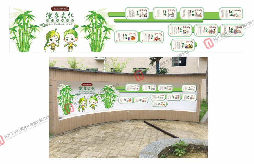 千里仁风文化传播,校园装潢装饰,校园展厅设计,校园走廊文化